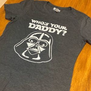 HG Apparel Darth Vader Who’s Your Daddy Shirt Funny XL Womens Star Wars Tee NWT